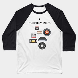 Retro Techno design Baseball T-Shirt